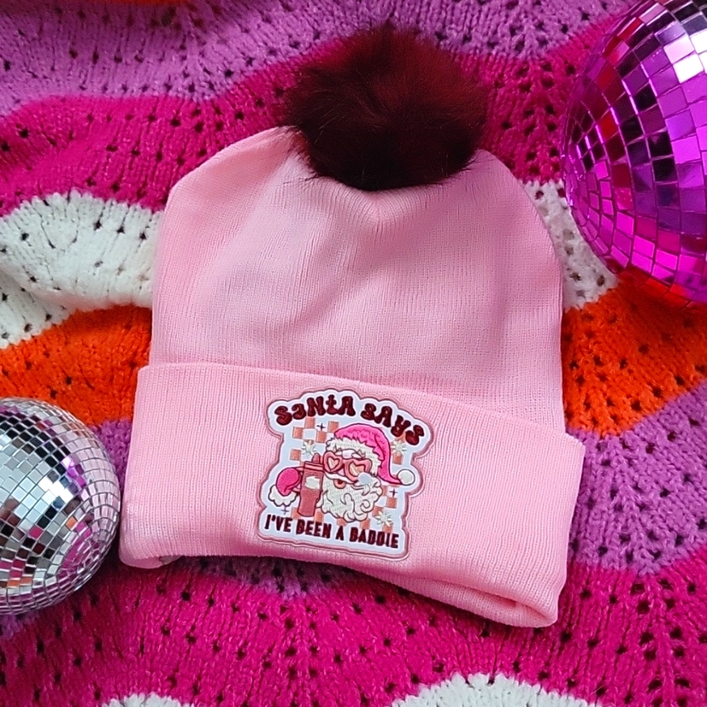 "Santa says I've been a baddie" beanie